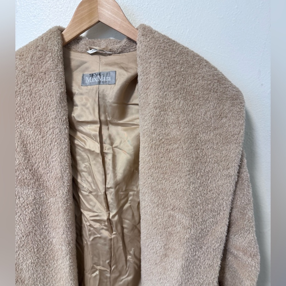 MaxMara Women's Tan Fur Wool Coat